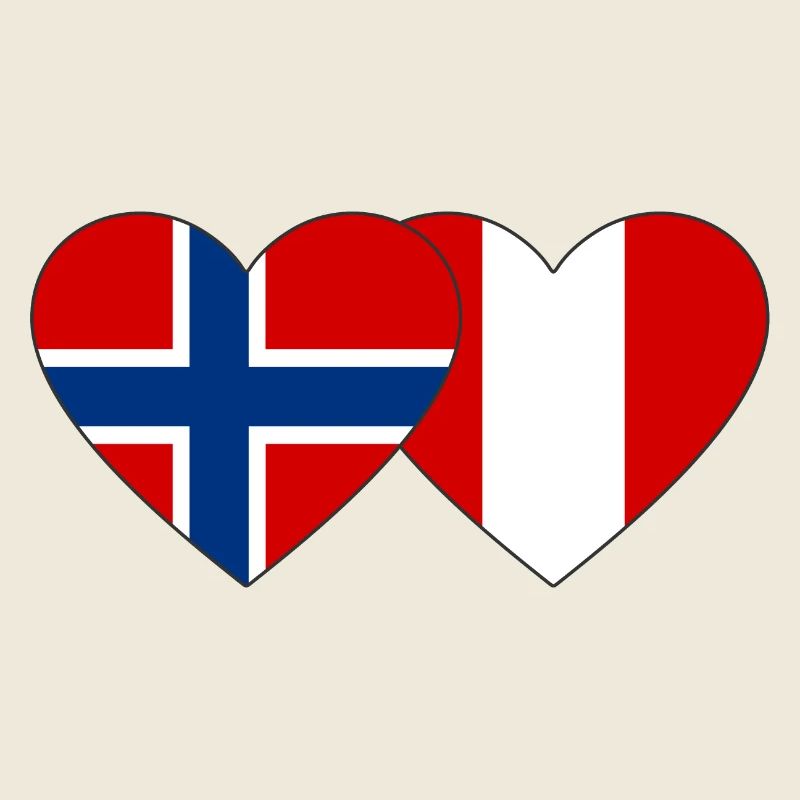 Norvège Pérou Drapeau du Cœur