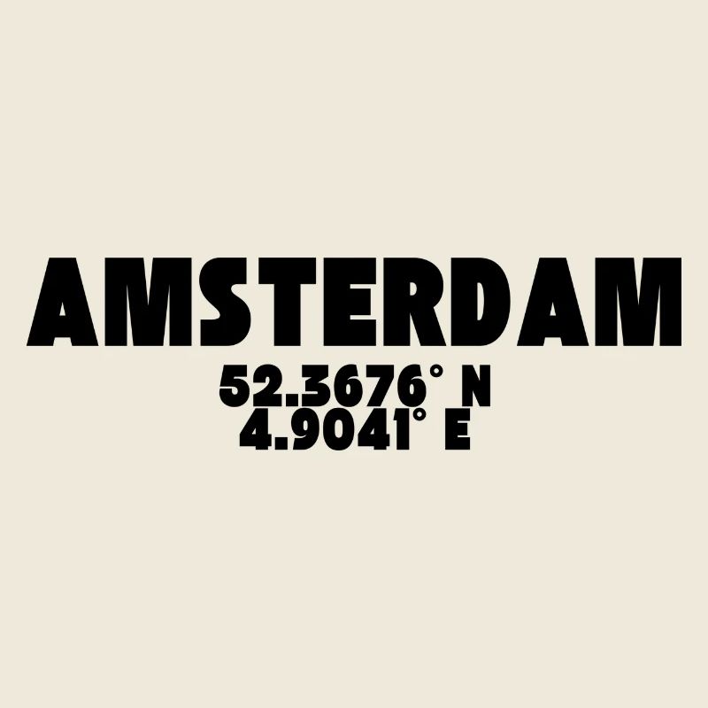 Amsterdam - Design mit Koordinaten