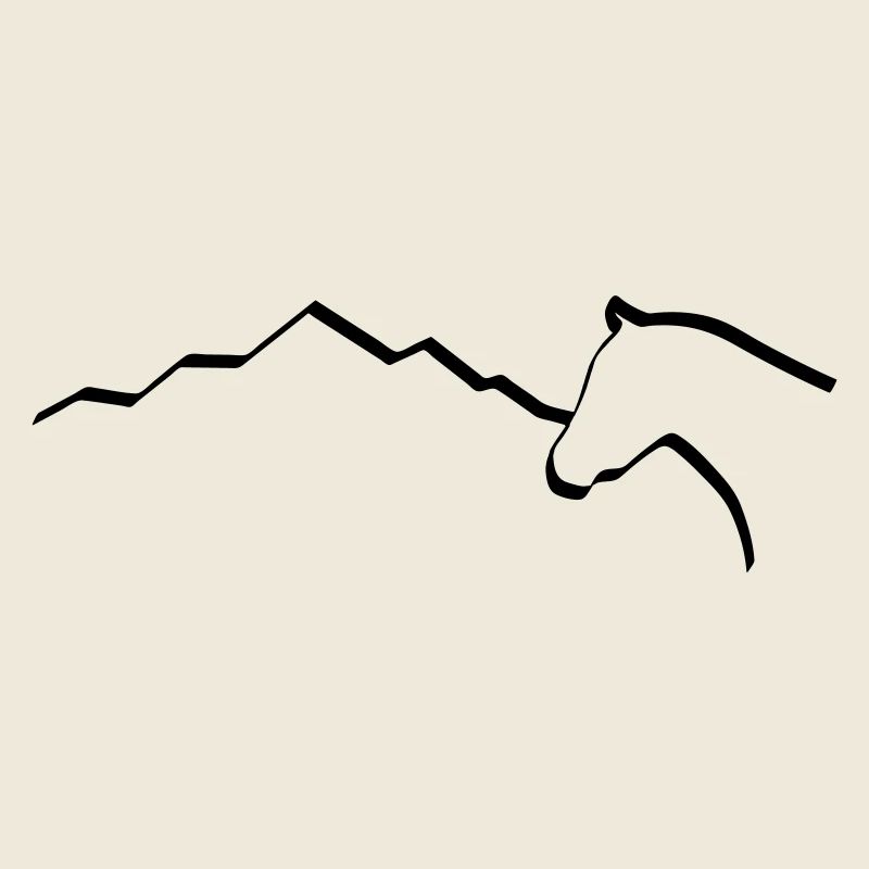 Pferd mit Berge