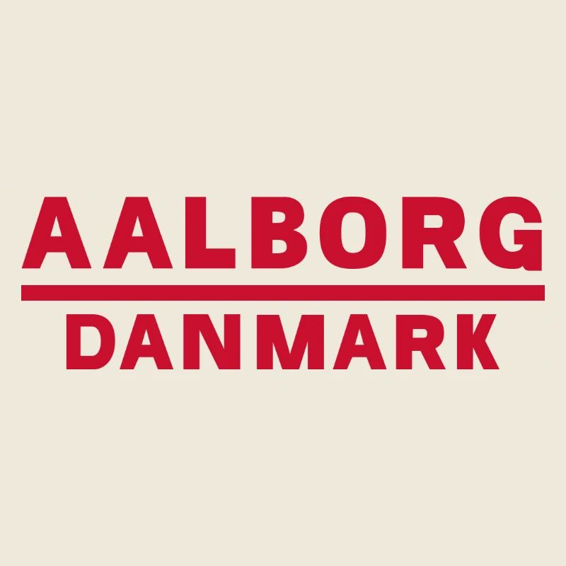 Aalborg Denmark Red Colored Typography