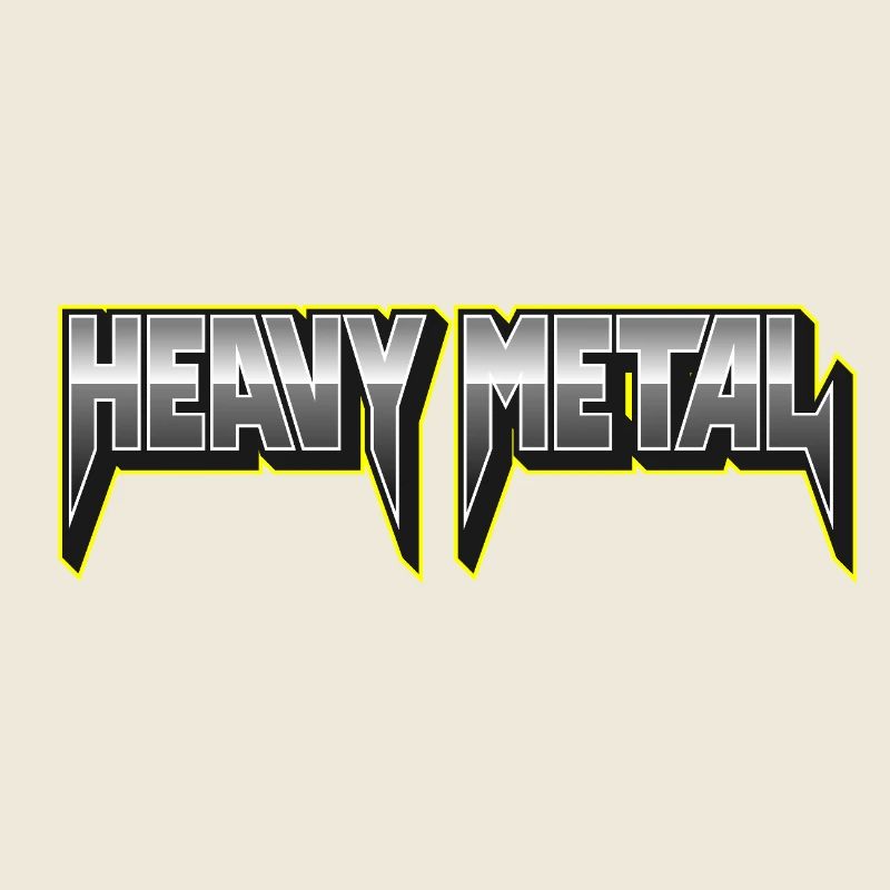 Heavy Metal 3D Typography Logo