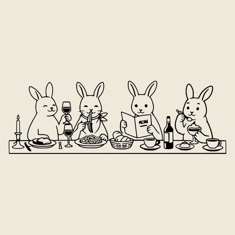 Dining Rabbits