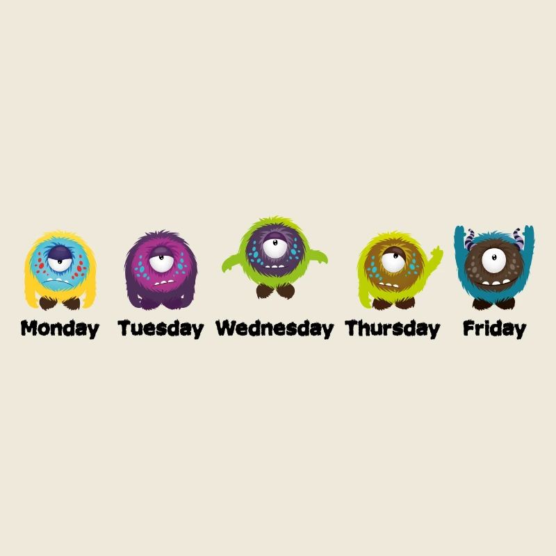 Jours de la semaine Monster