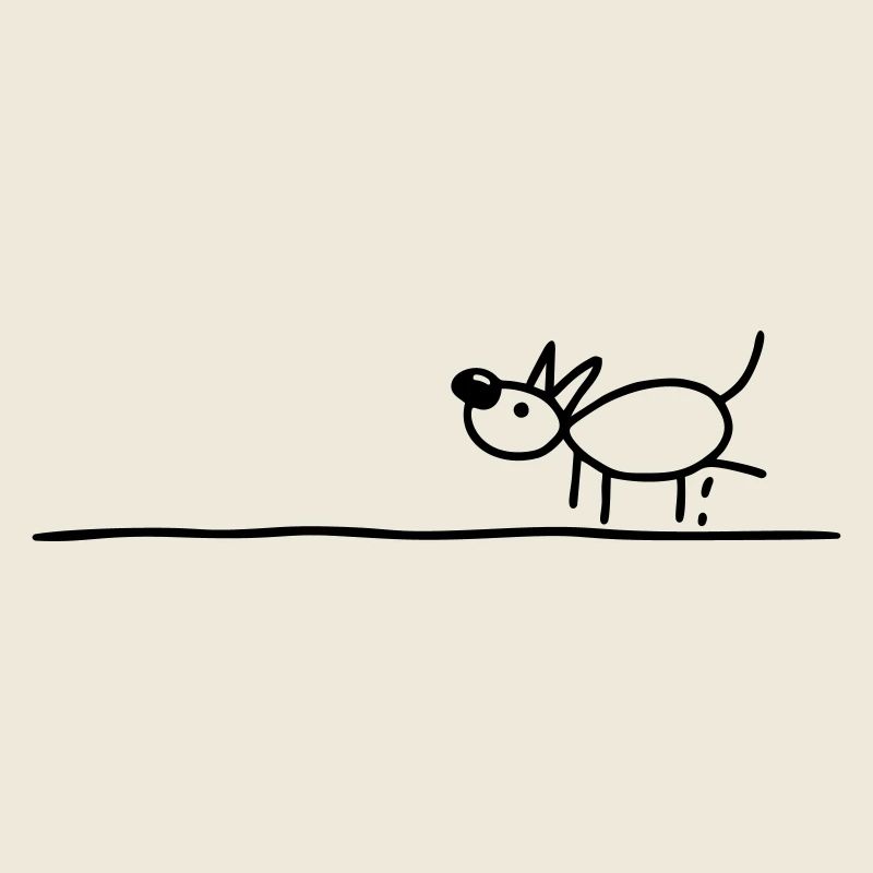 Hund hebt Bein