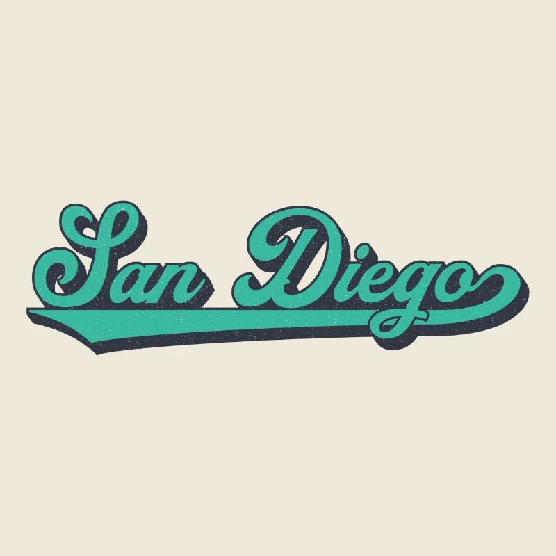 San Diego Script Vague Rétro