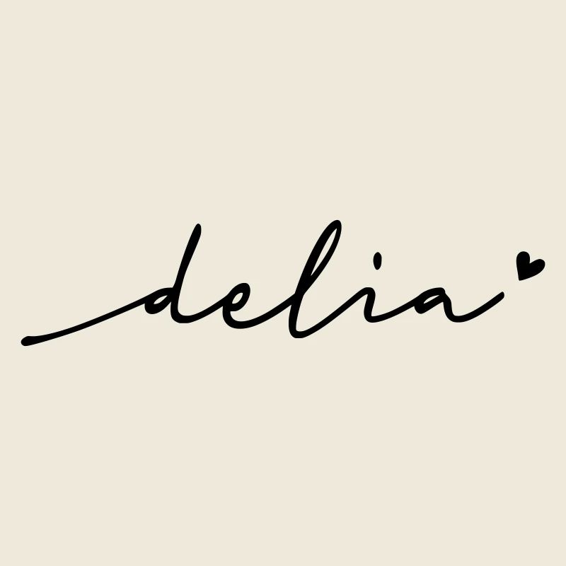 Nom cursif de Delia