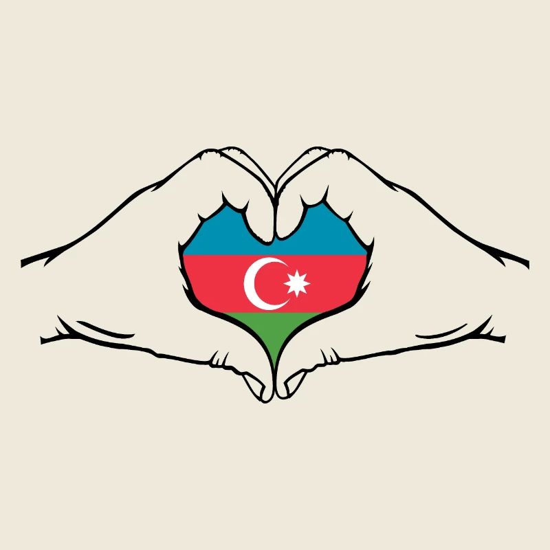 Azerbaïdjan en forme de coeur avec les mains