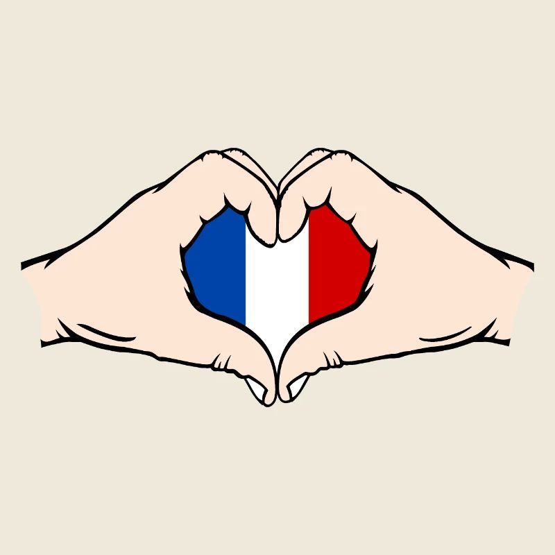 Frankreich Herzform mit Hände