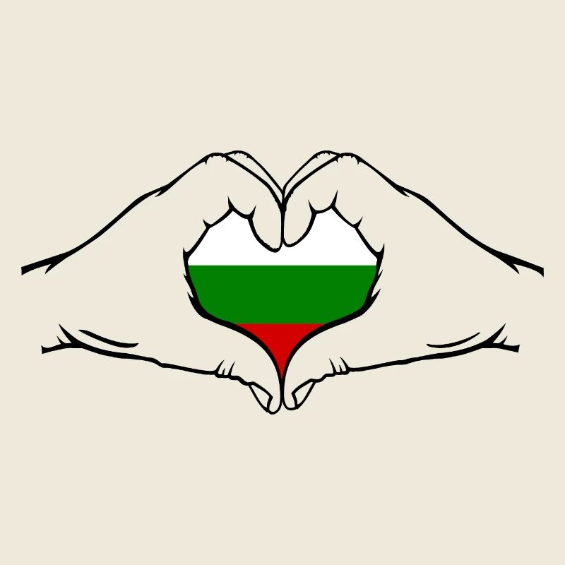 Drapeau de la Bulgarie en forme de coeur