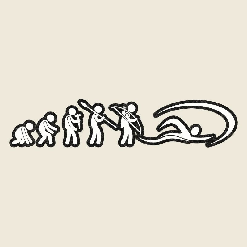 Evolution Swimmer White Grunge