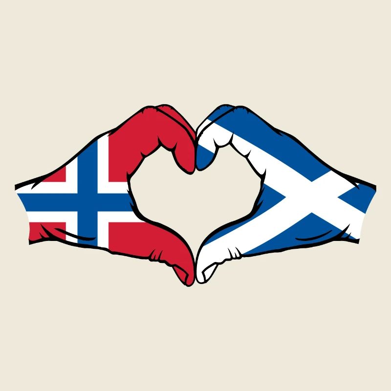 Norwegen Schottland Hände Herzform