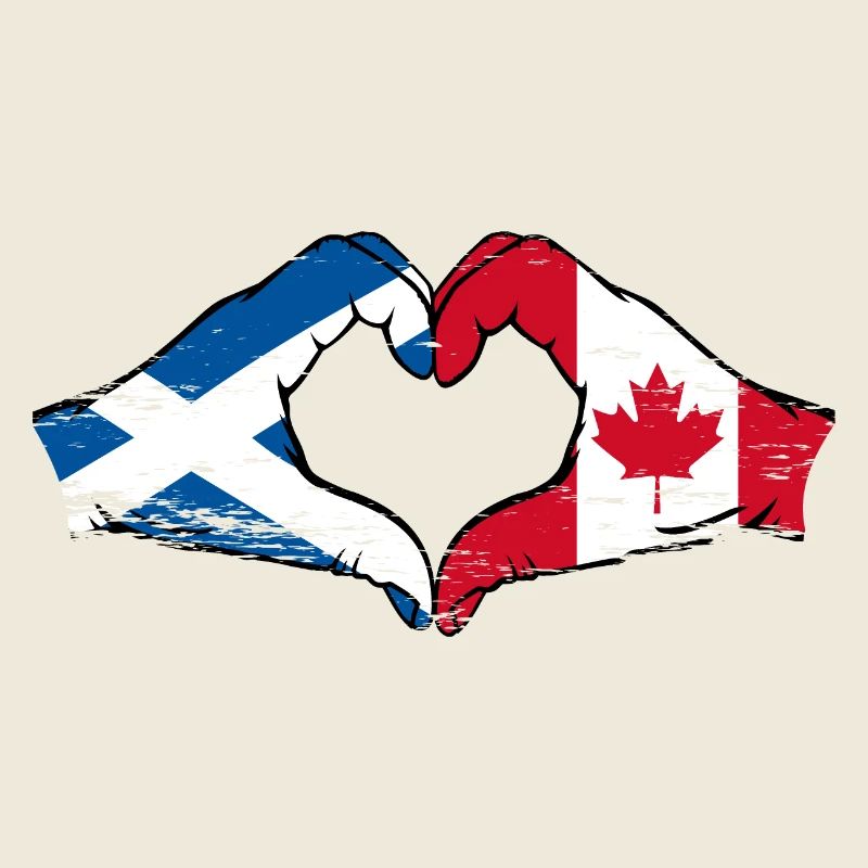 Écosse Canada mains en forme de coeur utilisé