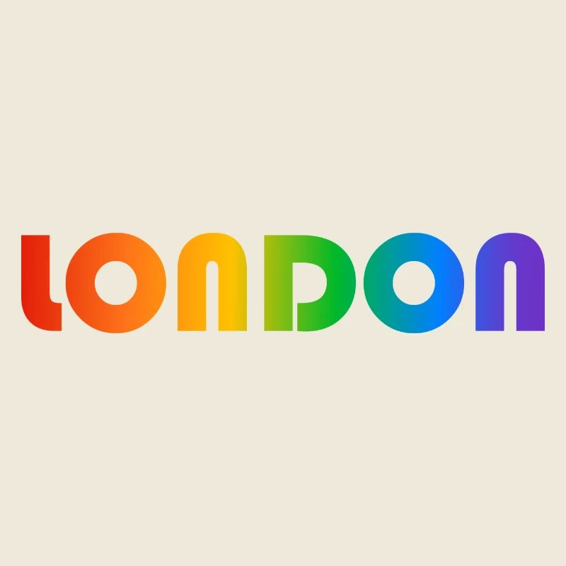 London Rainbow Text