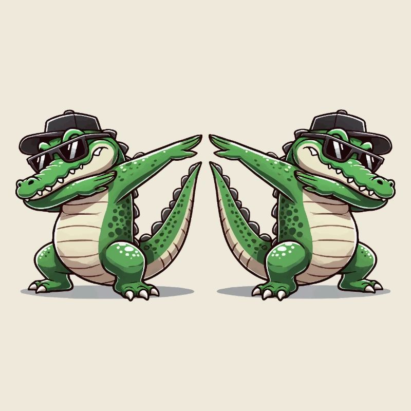 Crocodile Bande dessinée Dabbing 2