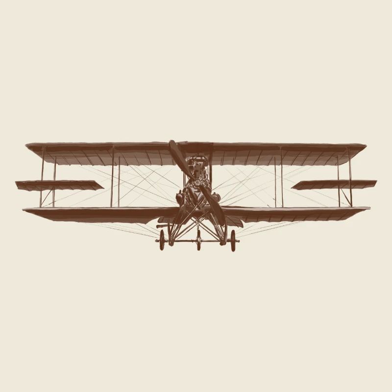 Vintage Flugzeug Doppeldecker Design