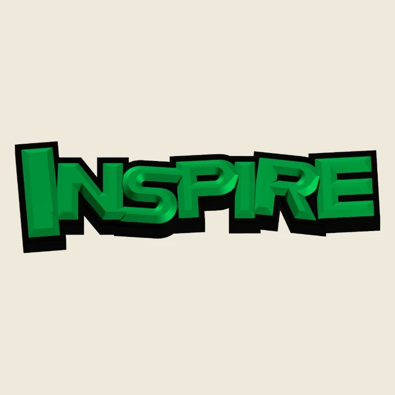 INSPIRE – Conception typographique 3D moderne