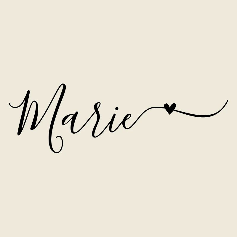 Marie Surname First Name Decorative