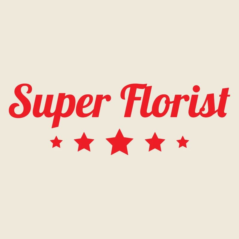 Super Fleuriste élégant calligraphie rouge
