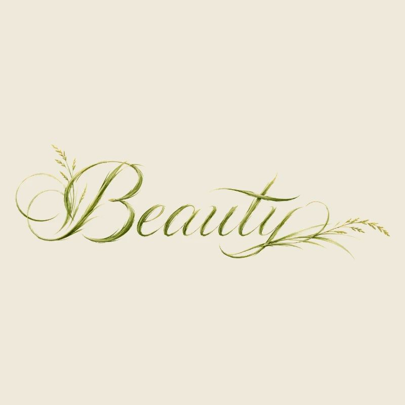Beauty Lettering Nature Design