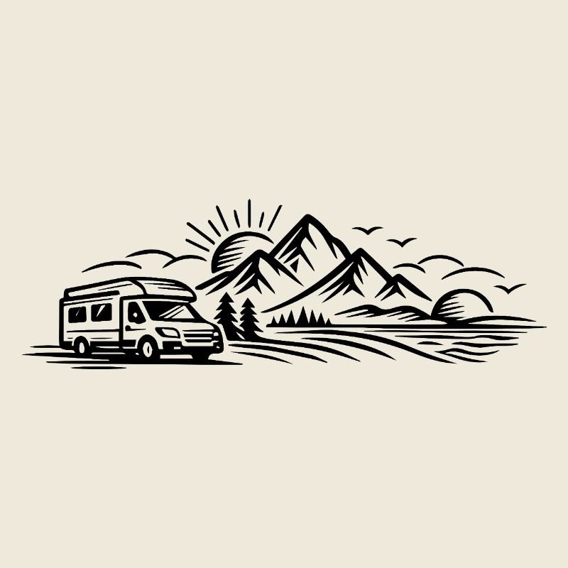 Campingauto Landschaft