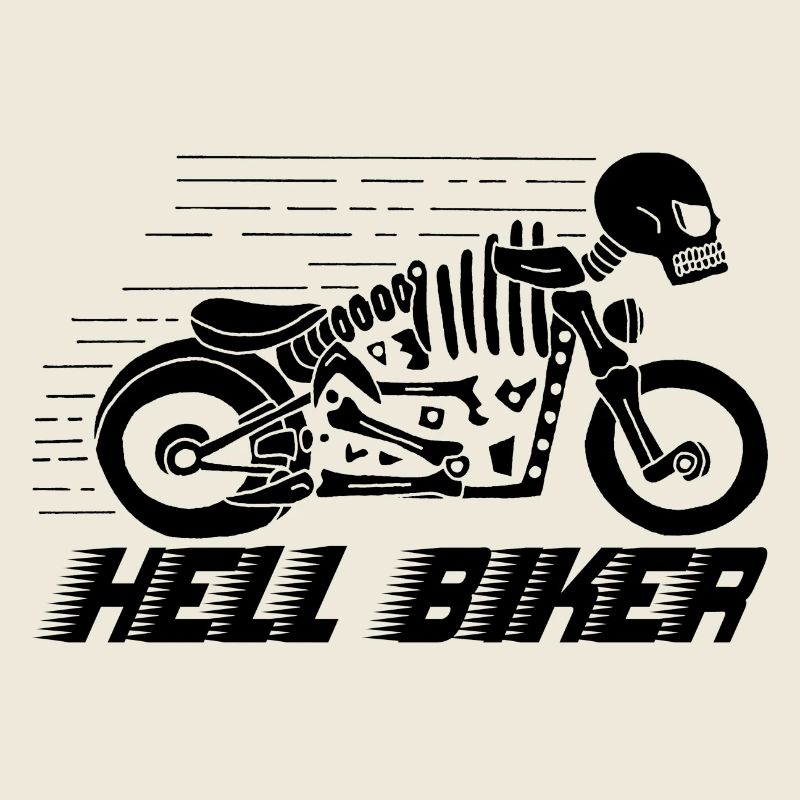 Motorcycle black skeleton