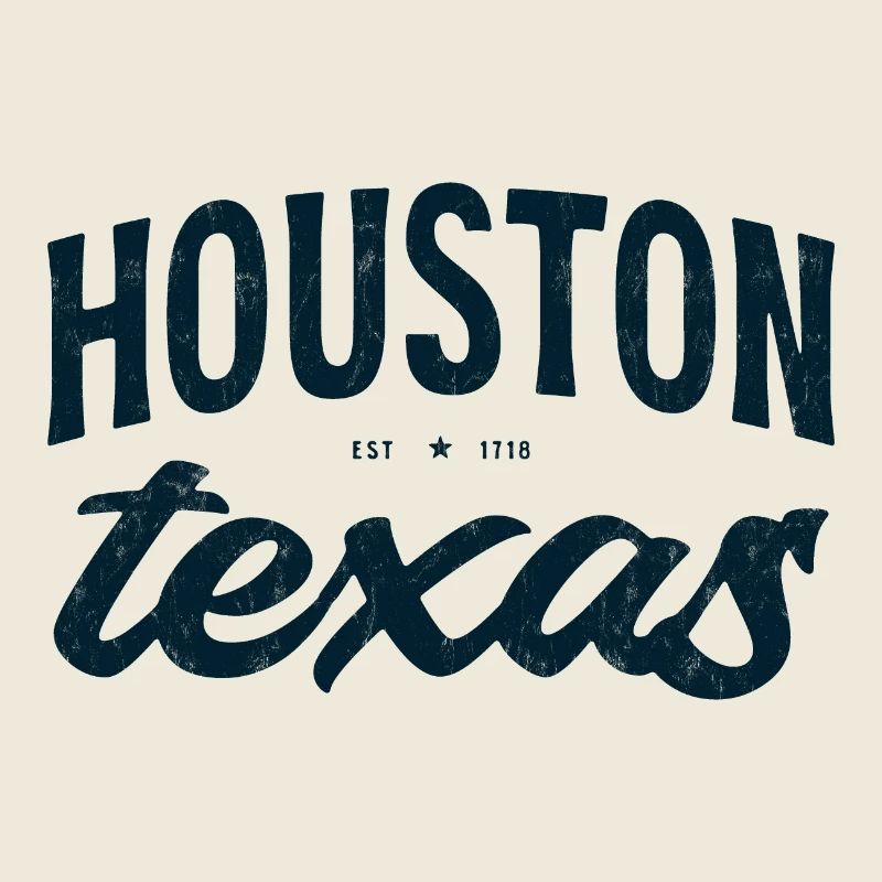 Houston Texas Script Emblem Tee