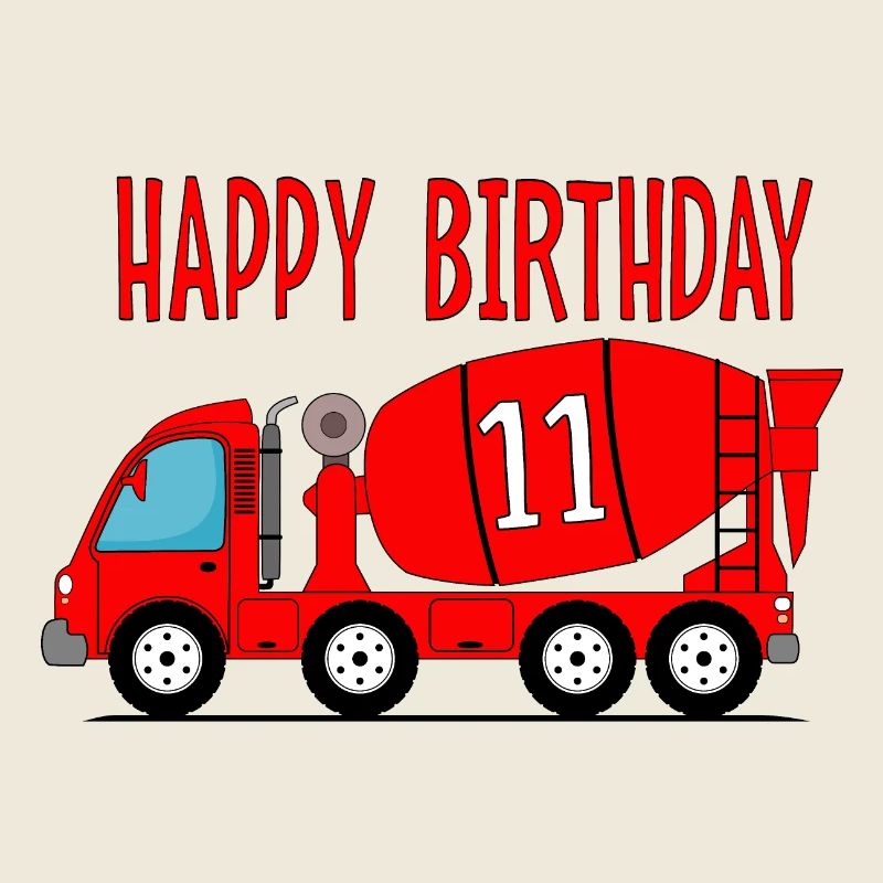 Concrete mixer Happy Birthday 11