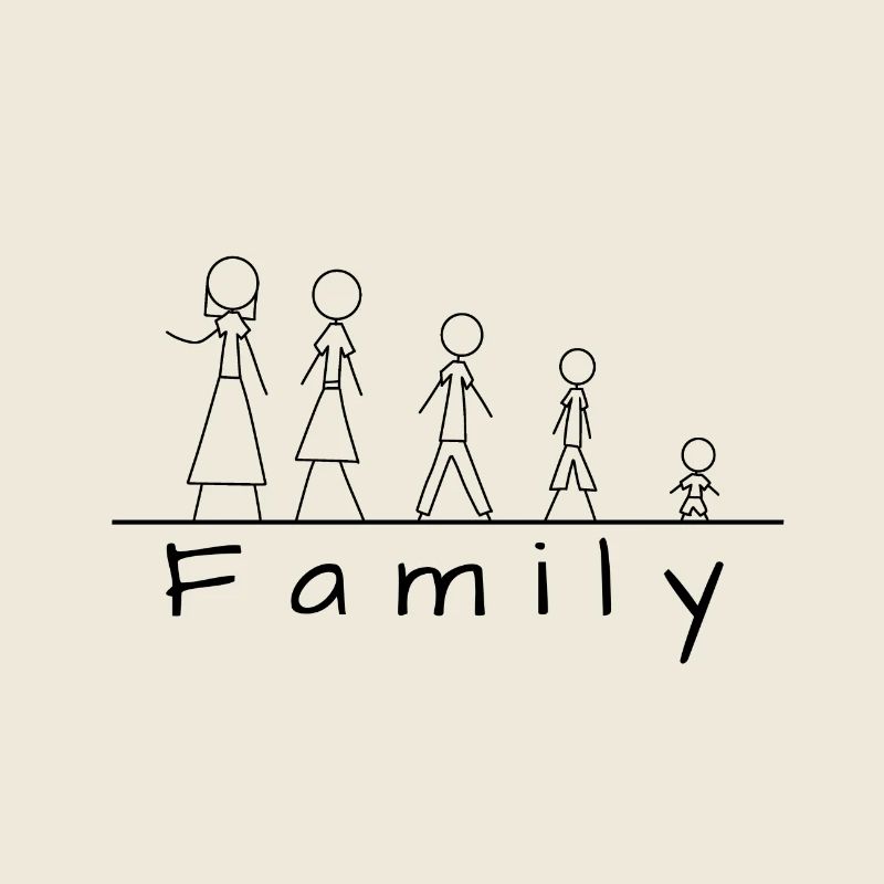 Stick figure family