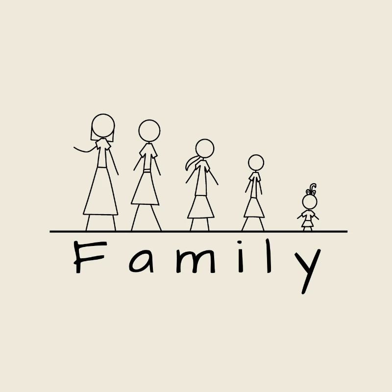 Stick figure family