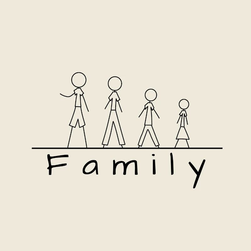 Strichmännchenfamilie