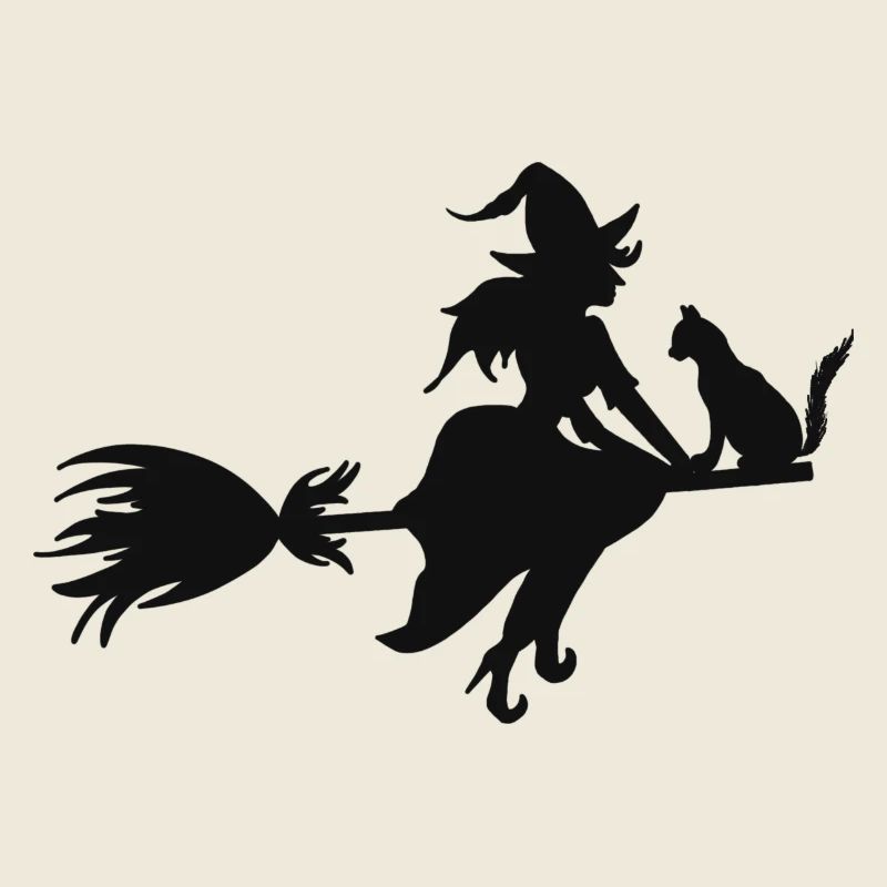 Witch on broom