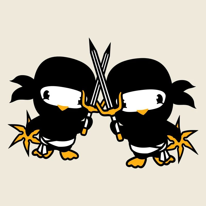 2 Birds Ninja Fighter Assassin Sword Ninja Star