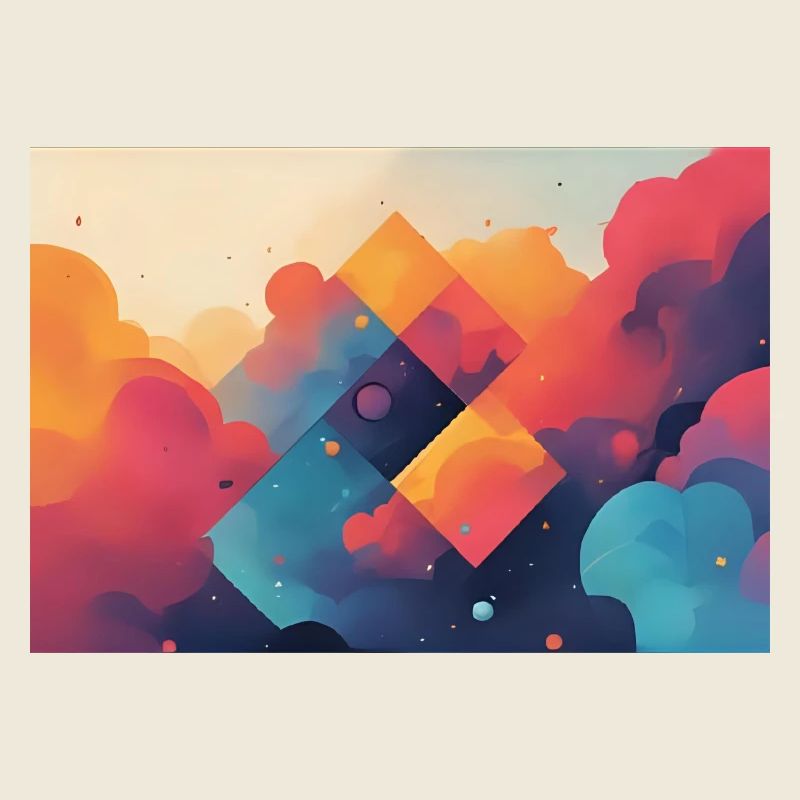 Formes abstraites de nuages colorés