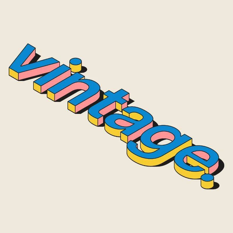 Conception de typographie 3D rétro vintage