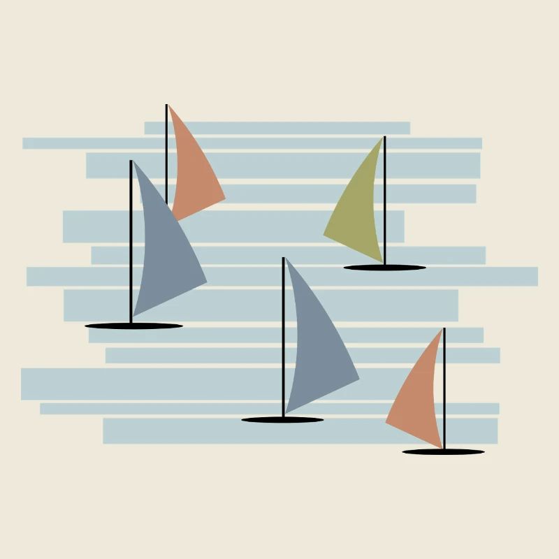 Abstract windsurfers