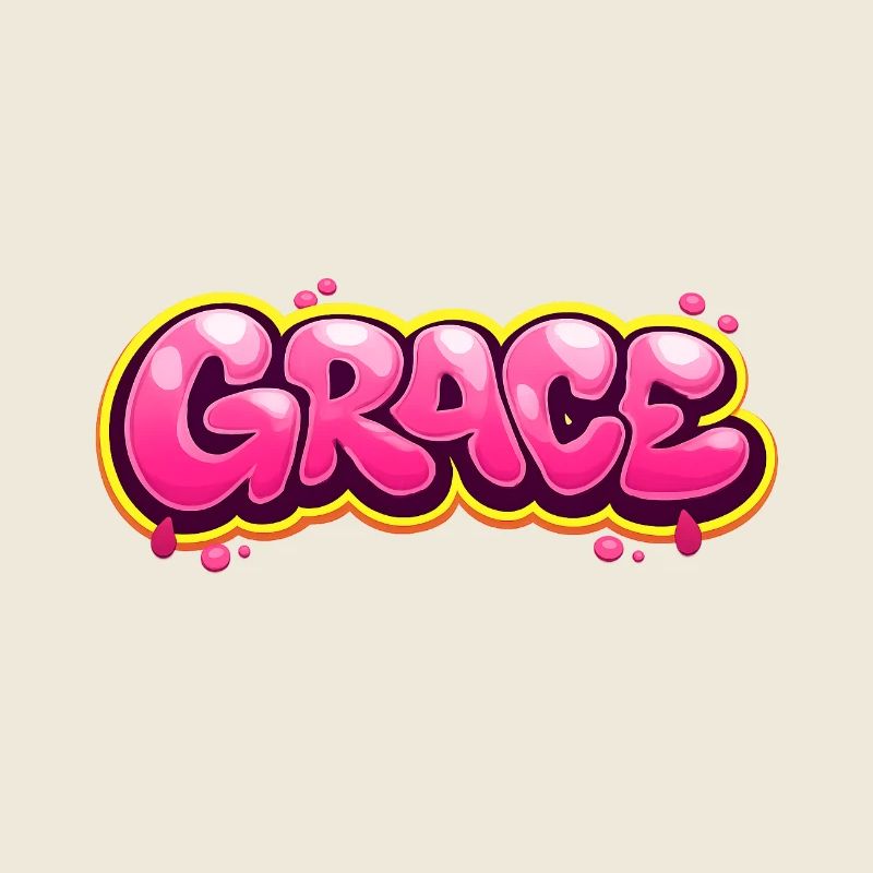 GRACE GRAFFITI NAME FÜR PERFEKTES GESCHENK DRUCKBAR AUF
