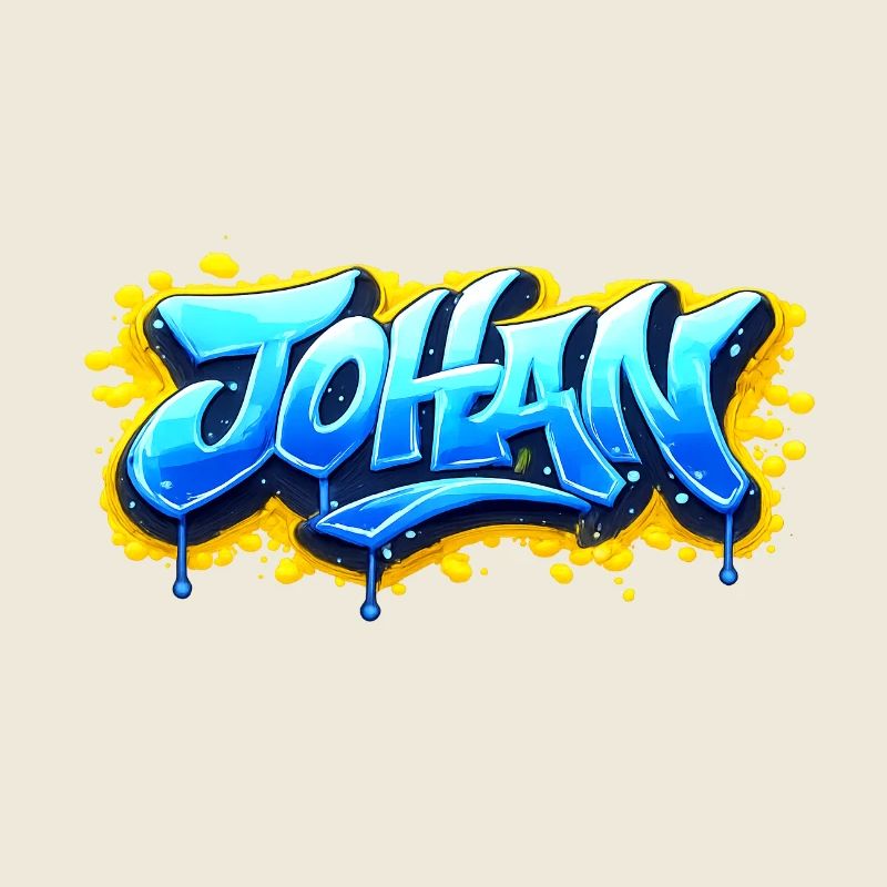 JOHAN GRAFFITI NAME FÜR PERFEKTES GESCHENK DRUCKBAR