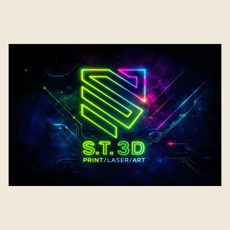 S.T.3D Neon Laser Art
