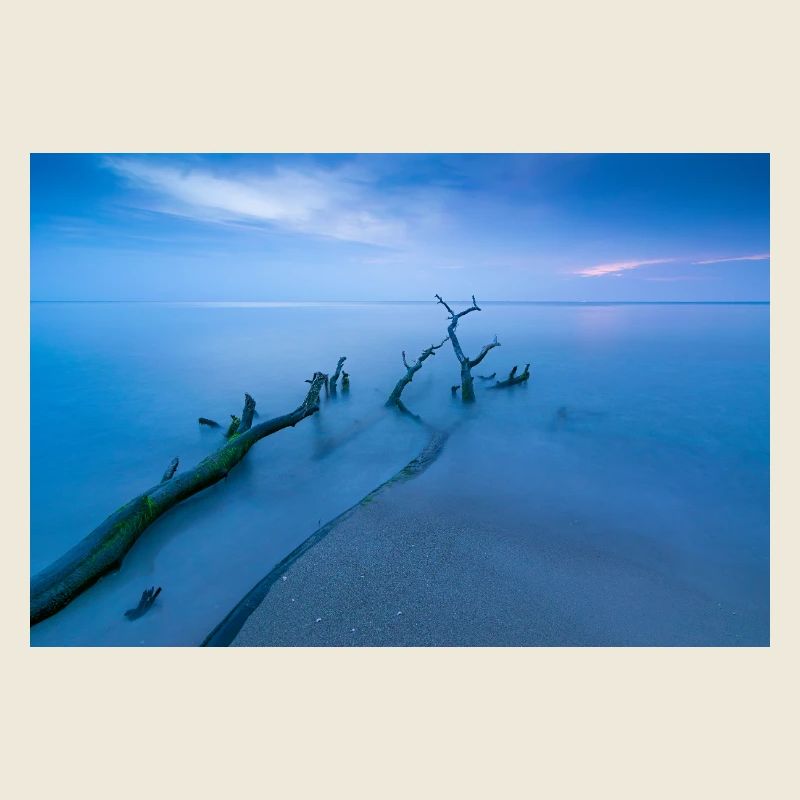 Blaue Stunde am Weststrand