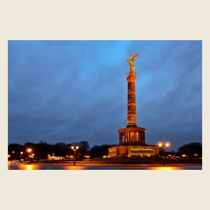 Berlin Victory Column at Dusk