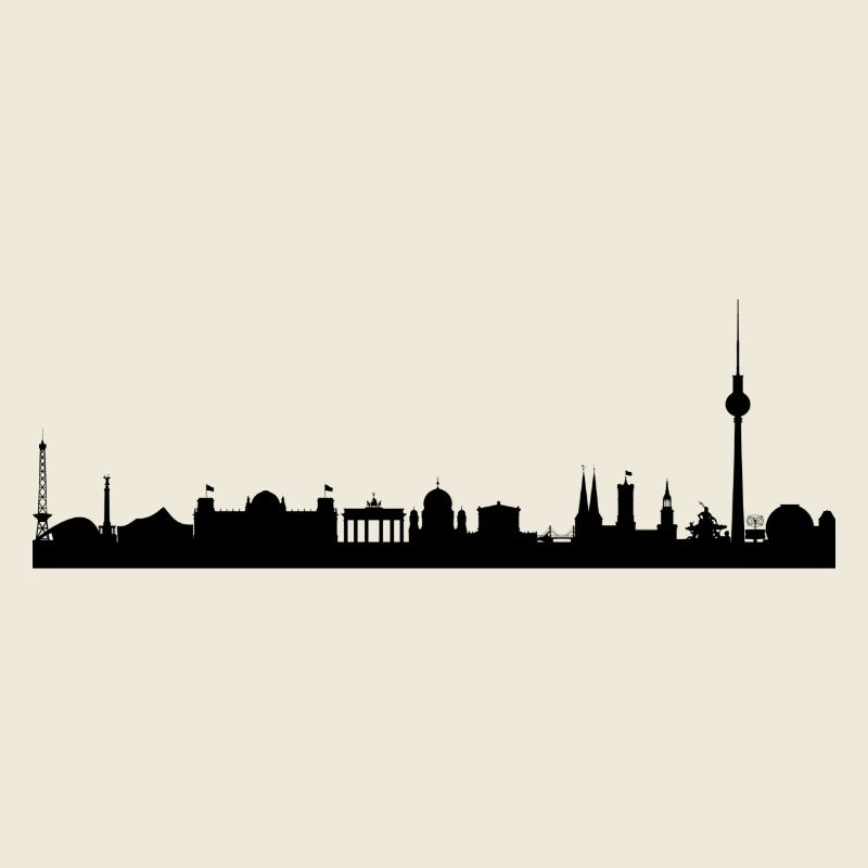 Skyline Berlin Schwarz
