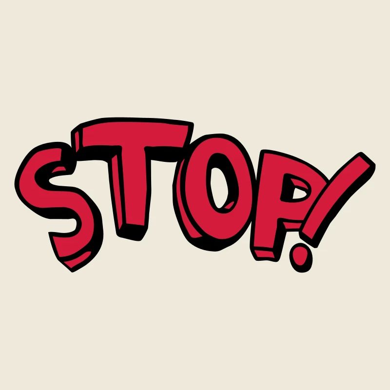 Stop Stehen Bleiben Comic Spruch