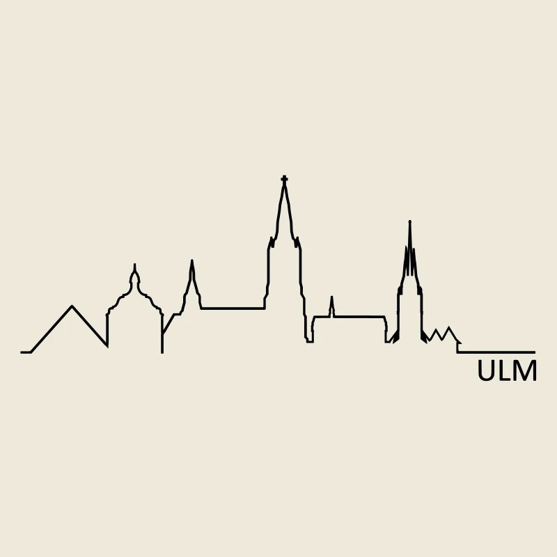 Skyline Ulm Silhouette