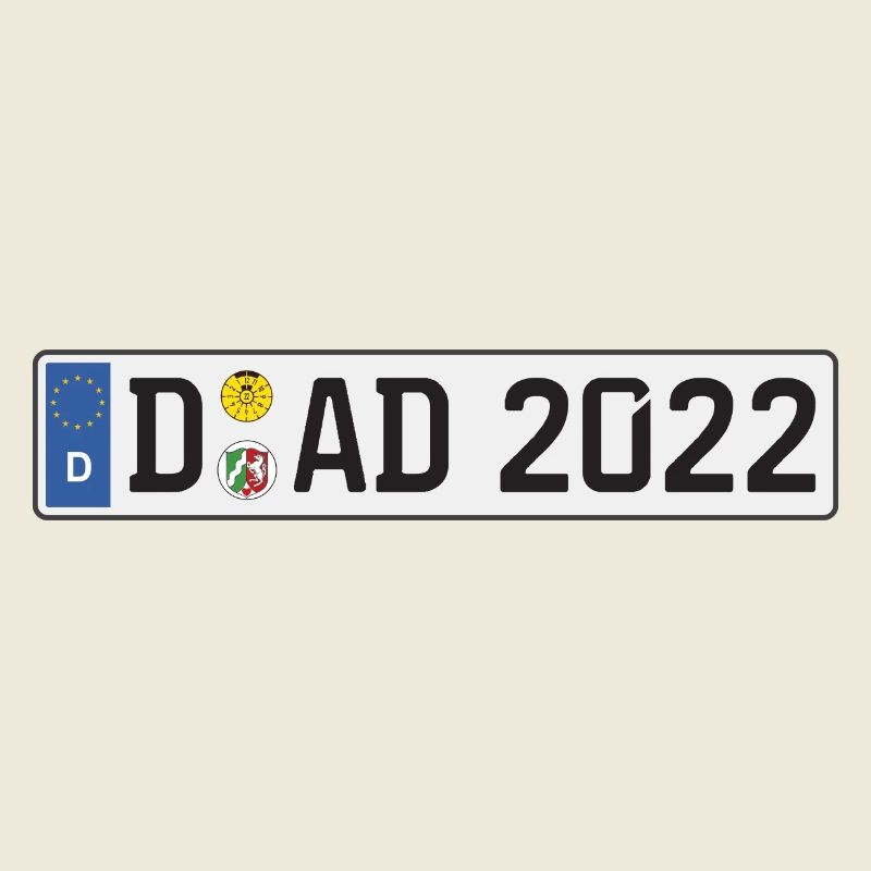 DAD 2022 Auto Kennzeichen Düsseldorf Vater Papa