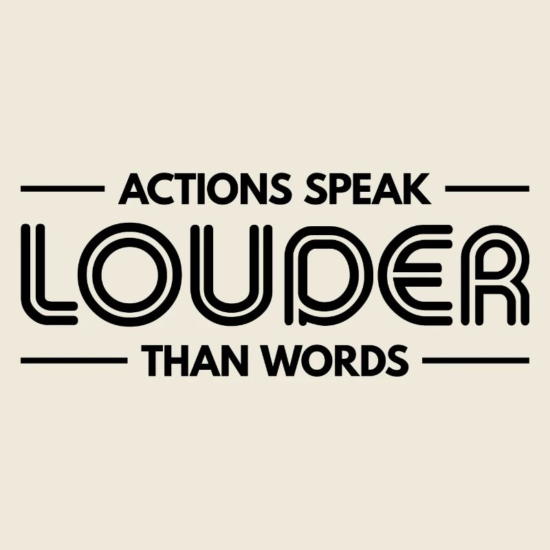 Les actions sont plus éloquentes que les mots - Motivation Gift
