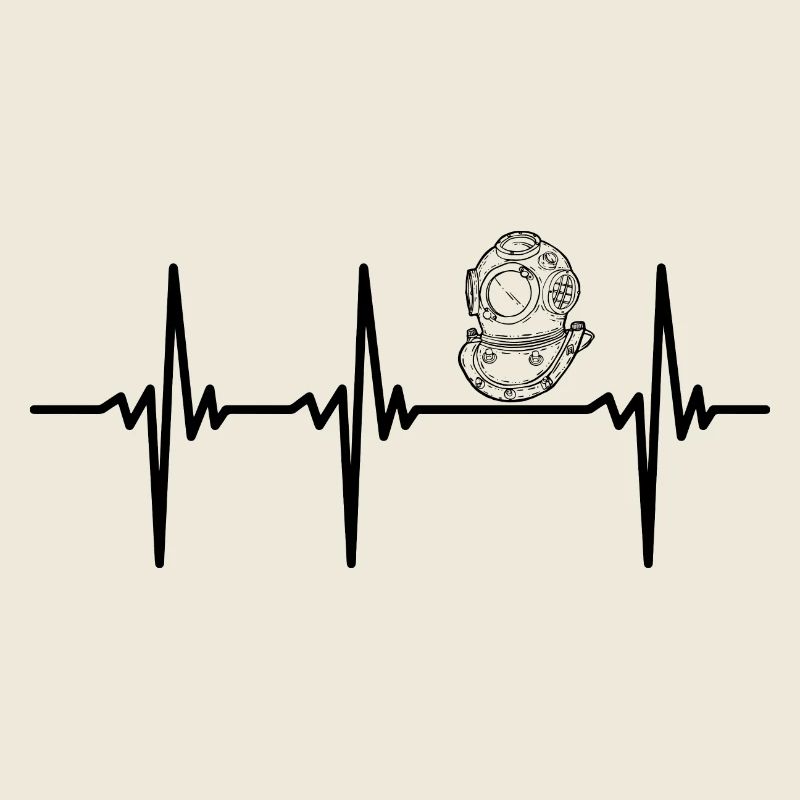 Heartbeat for helmet divers