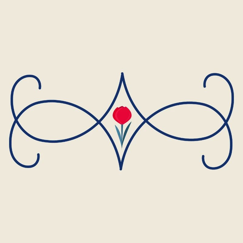 Tulpenblüte mit Wirbelelement