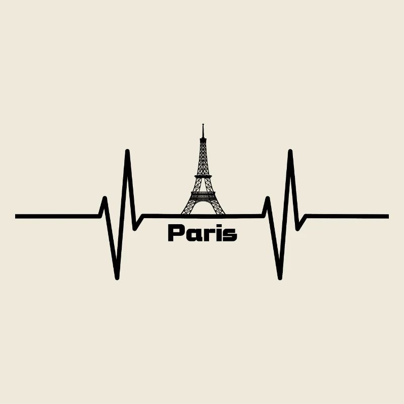 Battement de cœur avec la Tour Eiffel Paris