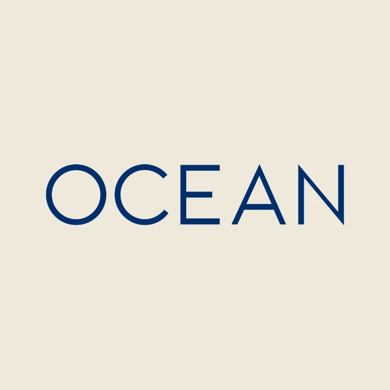 Ocean Lettering Design Logo Ocean Sea