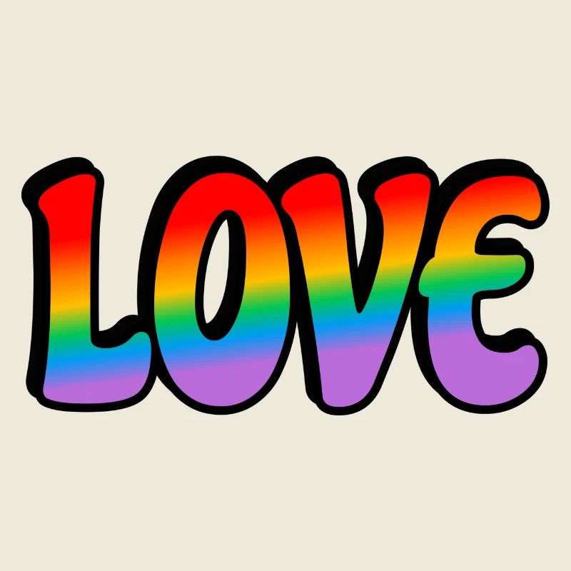 Retro Regenbogen Liebe